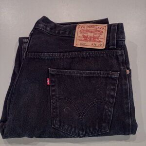 Men's Black Levi 550 Jeans 36x30